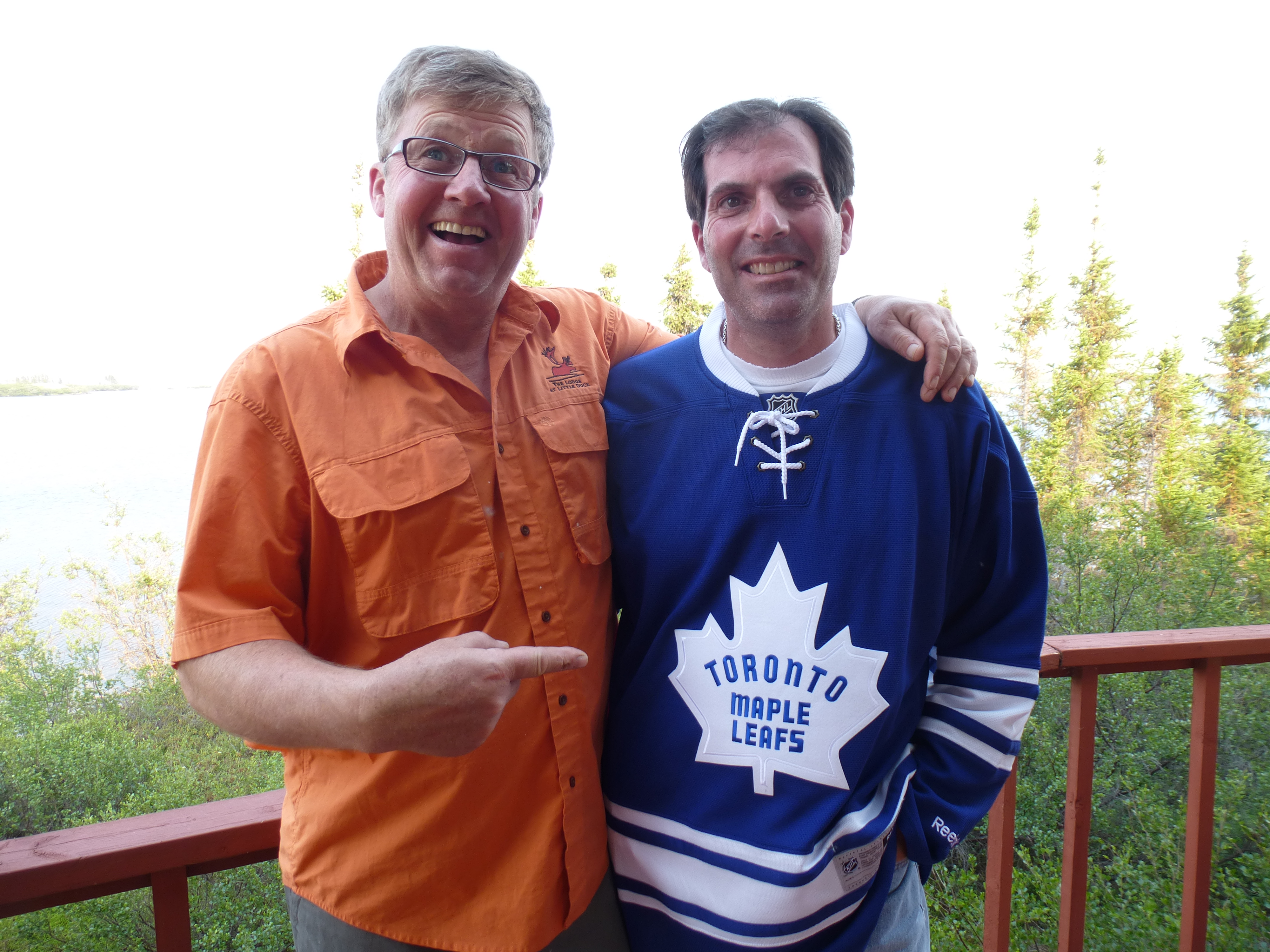 Great Guest and Friend, Jonathon Tomares settles up on Hockey Bet.